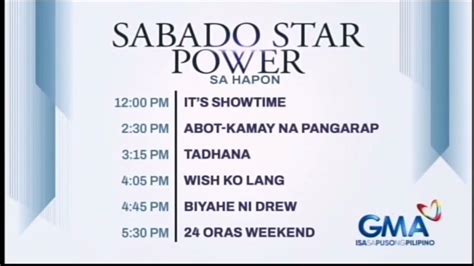sabado star power sa hapon|Program Lineup: Sabado Star Power .